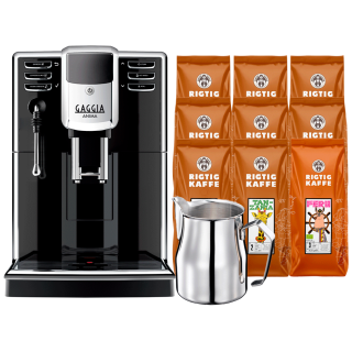 Gaggia Anima Barista Plus Espressomaskine Inkl. Mælkakande & 9x400g Verdenskaffe