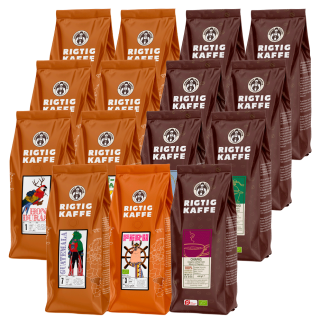 Rigtig Kaffe Mixpakke 6kg Hele kaffebønner