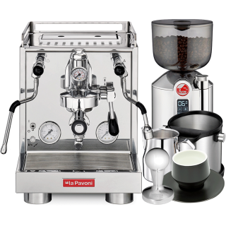 La Pavoni New Cellini Evolution LPSCVS01NO Inkl. La Pavoni Prosumer Espressokværn, Baristaudstyr & Kop