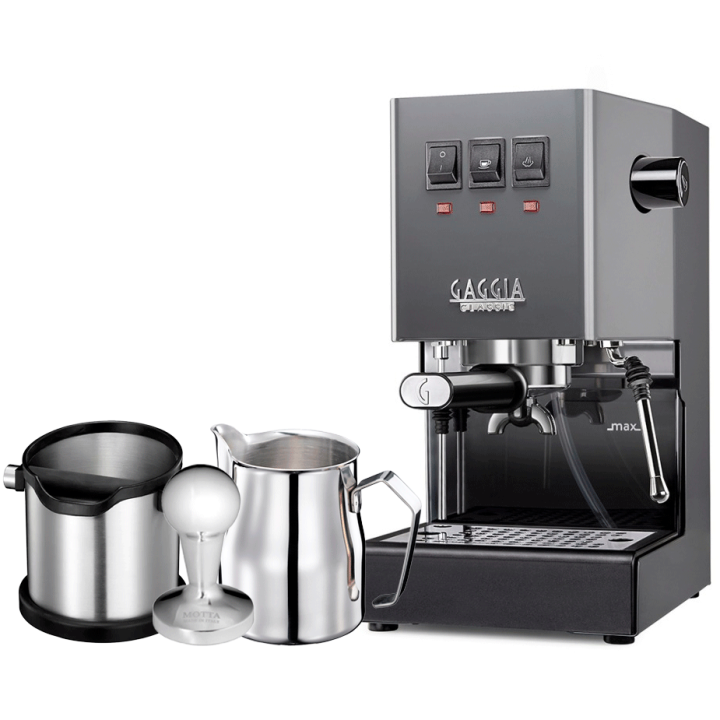 Gaggia Classic E24 Grå Espressomaskine Inkl. Baristaudstyr