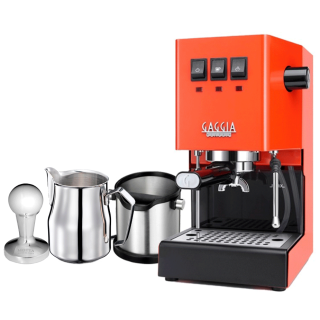 Gaggia Classic E24 Lobster Red Espressomaskine Inkl. Baristaudstyr