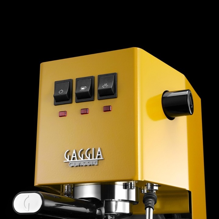 Gaggia Classic E24 Sunshine Yellow Espressomaskine Inkl. Eureka Mignon Zero 55s & Baristaudstyr