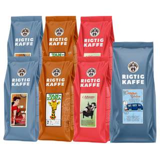 Rigtig Kaffe Mixpakke 3,4kg Hele kaffebønner