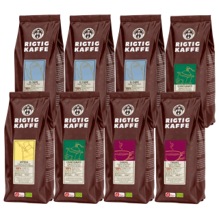 Rigtig Kaffe Organic Mixpakke 4 Varianter