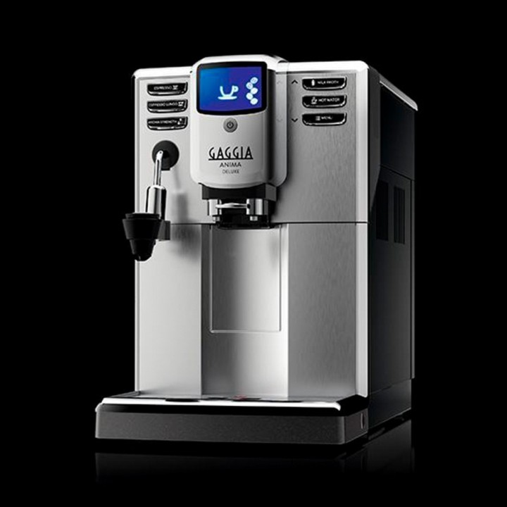 Gaggia Anima Deluxe Stål/Sort Espressomaskine Inkl. 6x400g Rigtig Kaffe Organic