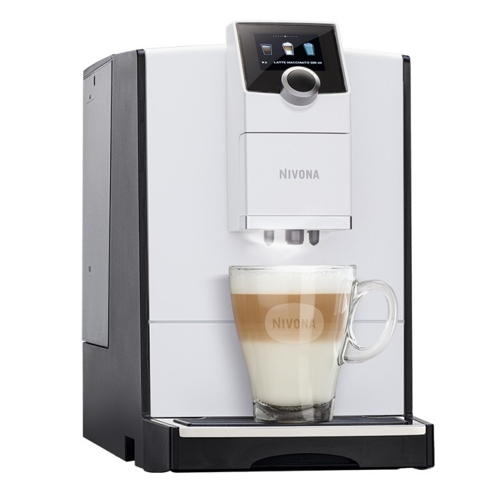 Nivona NICR 796 Hvid Espressomaskine Inkl. Mælkebeholder & 6x400g Rigtig Kaffe Organic