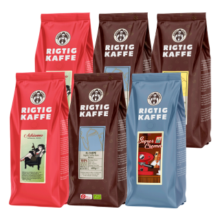 Rigtig Kaffe Mixpakke 2,7kg Hele kaffebønner