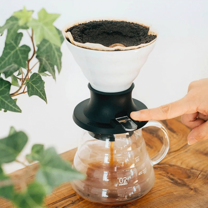 Hario V60 Immersion Switch Dripper Keramik 2 Kop. Hvid Inkl. 100 stk. Filtre