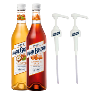 Marie Brizard Hasselnød & Saltkaramel Sirup 70 cl Inkl. Pumpe 2 stk