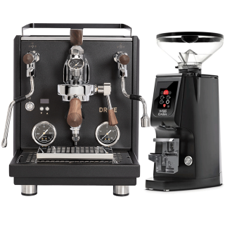 Profitec Drive Espressomaskine Sort m. Trædetaljer Inkl. Eureka Atom W 65 Casa Mat Sort Espressokværn