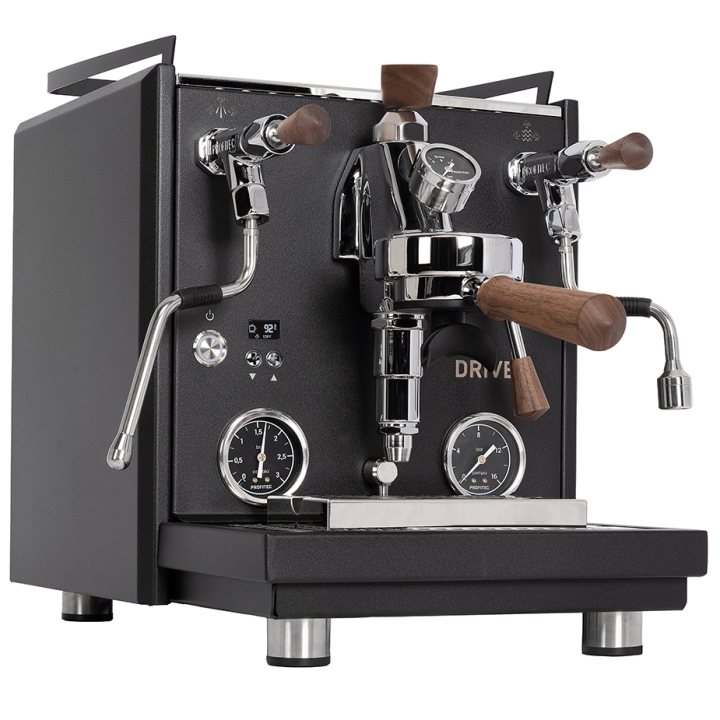 Profitec Drive Espressomaskine Sort m. Trædetaljer Inkl. Eureka Atom W 65 Casa Mat Sort Espressokværn