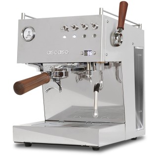 Ascaso Steel Duo Plus Poleret Stål Espressomaskine Inkl. Eureka Mignon Libra 65 Kværn, Baristaudstyr, Vandfilterkande & Pleje