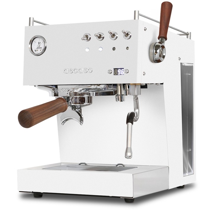 Ascaso Steel Duo Plus White Espressomaskine Inkl. Eureka Mignon Libra 65 Kværn, Baristaudstyr, BRITA Vandfilterkande & Pleje