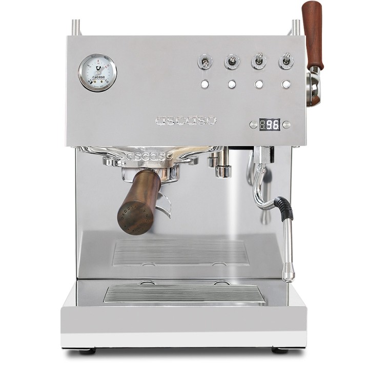 Ascaso Steel Duo Plus Poleret Stål Espressomaskine Inkl. Eureka Mignon Libra 55 Chrome Espressokværn & Baristaudstyr