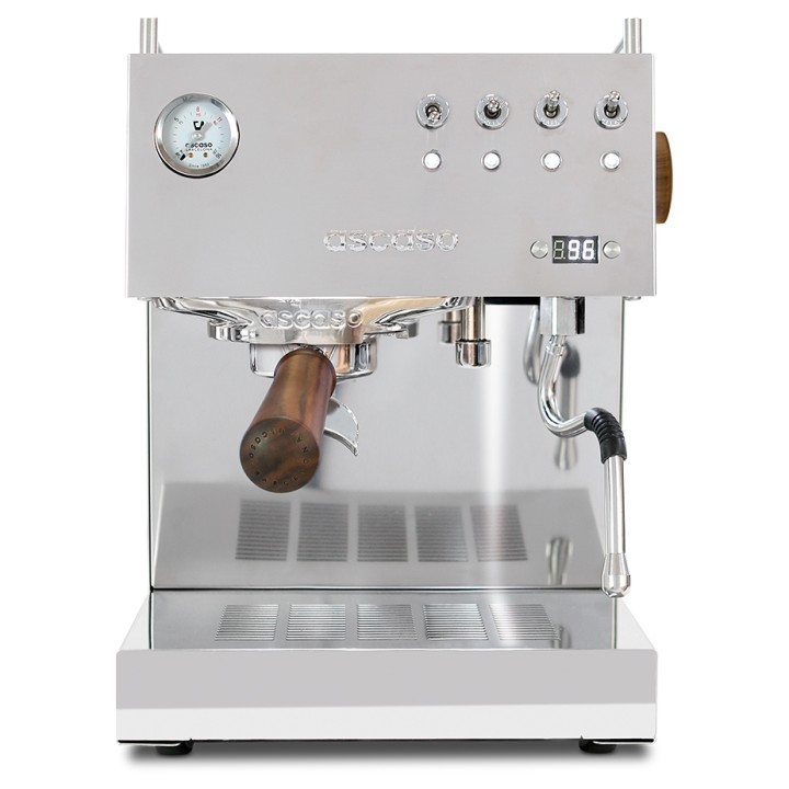 Ascaso Steel Duo PID Poleret Stål Espressomaskine Inkl. Eureka Mignon Libra 55 Chrome Espressokværn & Baristaudstyr
