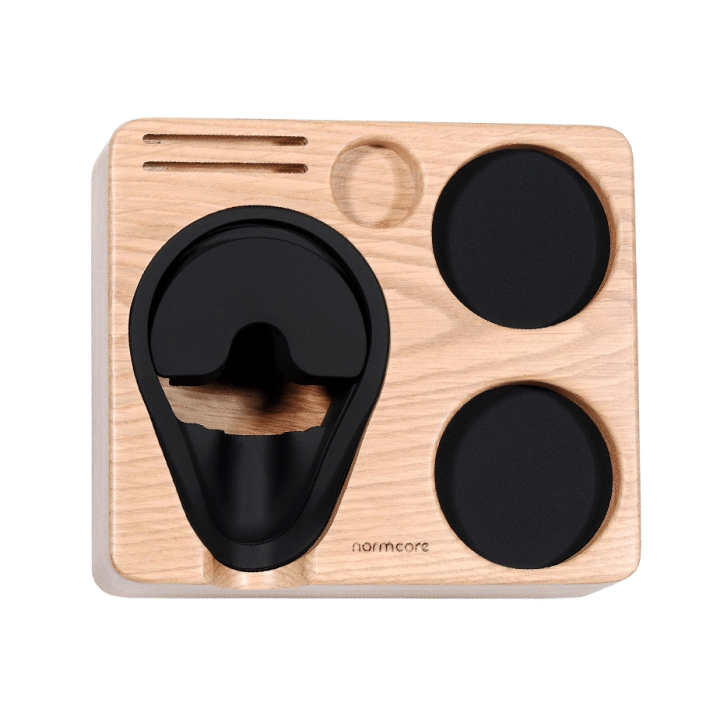 Normcore Kompakt Tamper Station Egetræ 58 mm