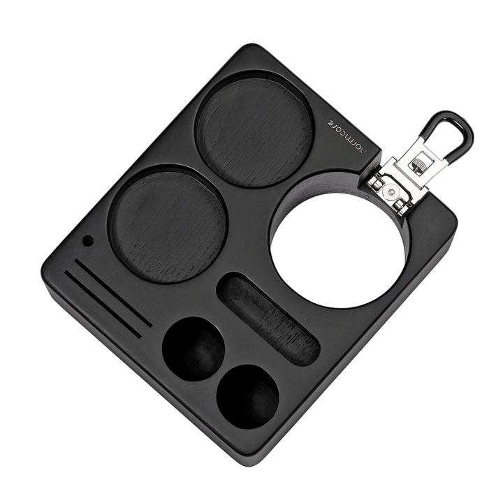 Normcore Kompakt Espresso Tamper Station Sort Asketræ 58 mm