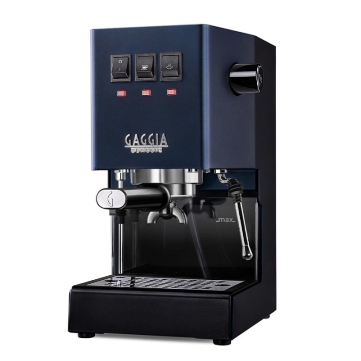 Gaggia Classic E24 Blå Espressomaskine Inkl. Eureka Mignon Zero 65 Speedy Espressokværn