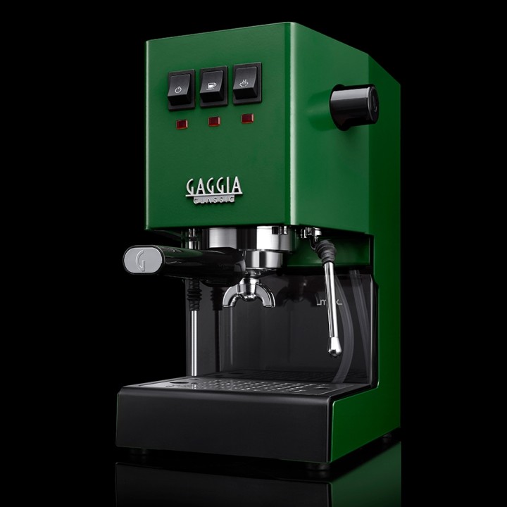 Gaggia Classic E24 Jungle Green Espressomaskine Inkl. Eureka Mignon Zero 65 Speedy Mat sort Espressokværn