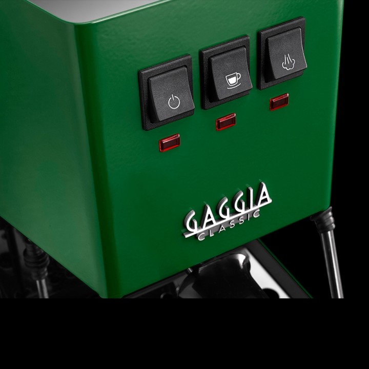 Gaggia Classic E24 Jungle Green Espressomaskine Inkl. Eureka Mignon Zero 65 Speedy Mat sort Espressokværn