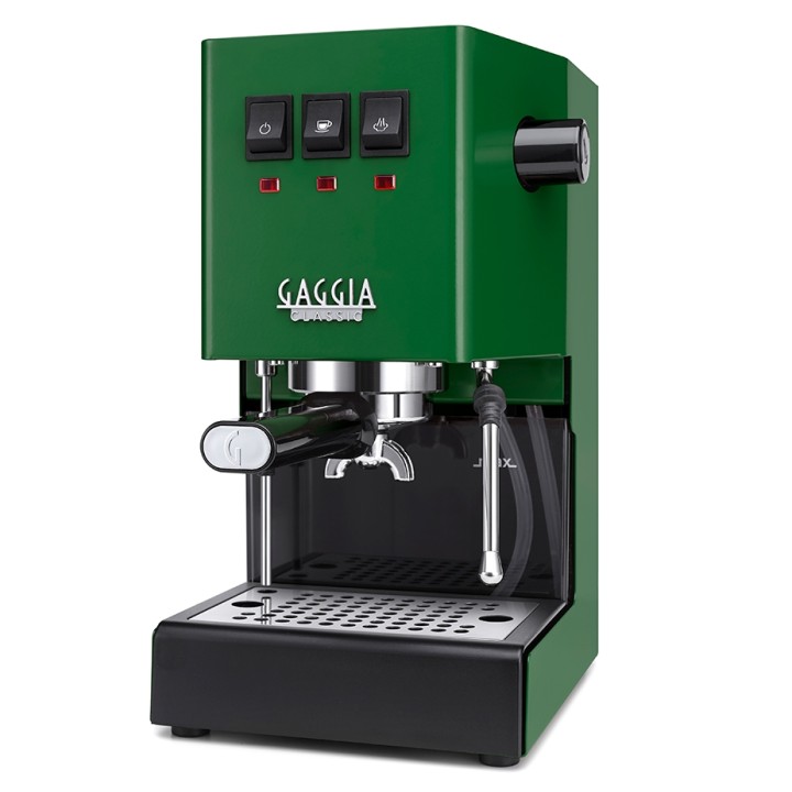 Gaggia Classic E24 Jungle Green Espressomaskine Inkl. Eureka Mignon Zero 65 Speedy Mat sort Espressokværn