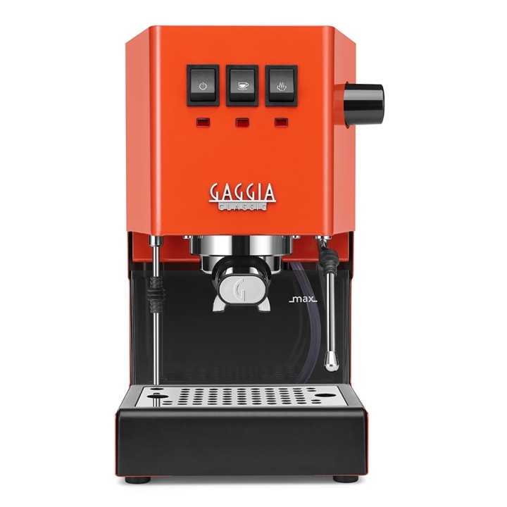 Gaggia Classic E24 Lobster Red Espressomaskine Inkl. Eureka Mignon Zero 65 Speedy Mat Sort Espressokværn
