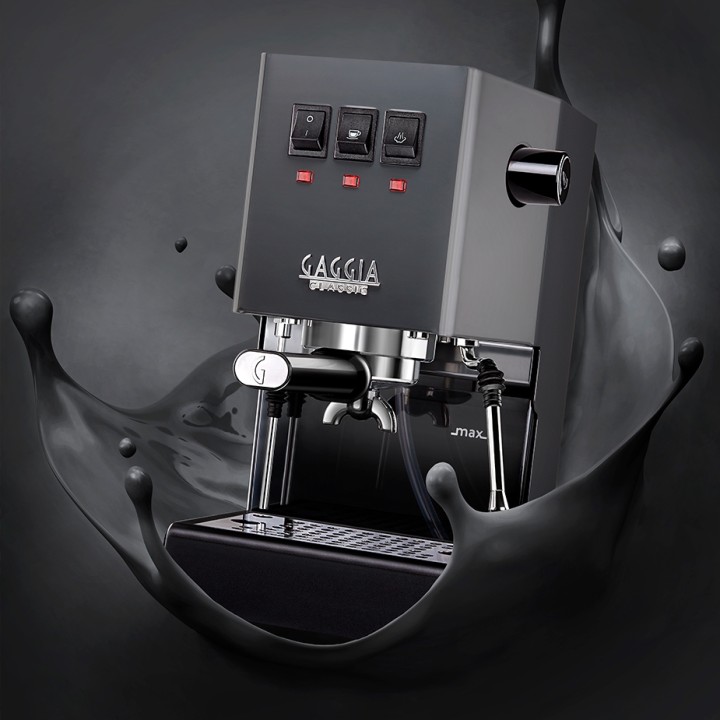 Gaggia Classic E24 Grå Espressomaskine Inkl. Eureka Mignon Zero 65 Speedy Mat Sort Espressokværn