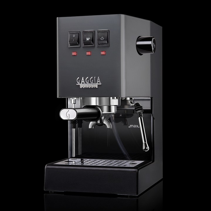 Gaggia Classic E24 Grå Espressomaskine Inkl. Eureka Mignon Zero 65 Speedy Mat Sort Espressokværn