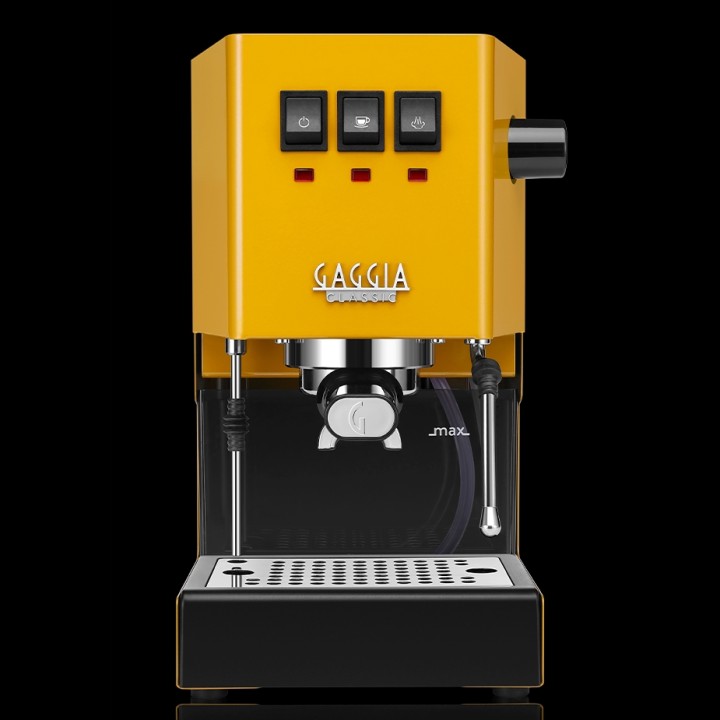 Gaggia Classic E24 Sunshine Yellow Espressomaskine Inkl. Eureka Mignon Zero 65 Speedy Mat Sort Espressokværn