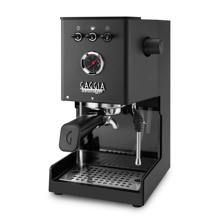 Gaggia Classic UP Sort Espressomaskine Inkl. Eureka Mignon Zero 65 Speedy Mat Sort Espressokværn