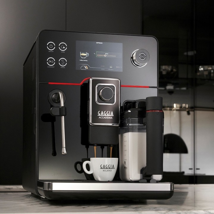 Gaggia Accademia Espressomaskine Inkl. Mælkekande 0,5L & 5x400g Rigtig Kaffe Organic Brun Serie