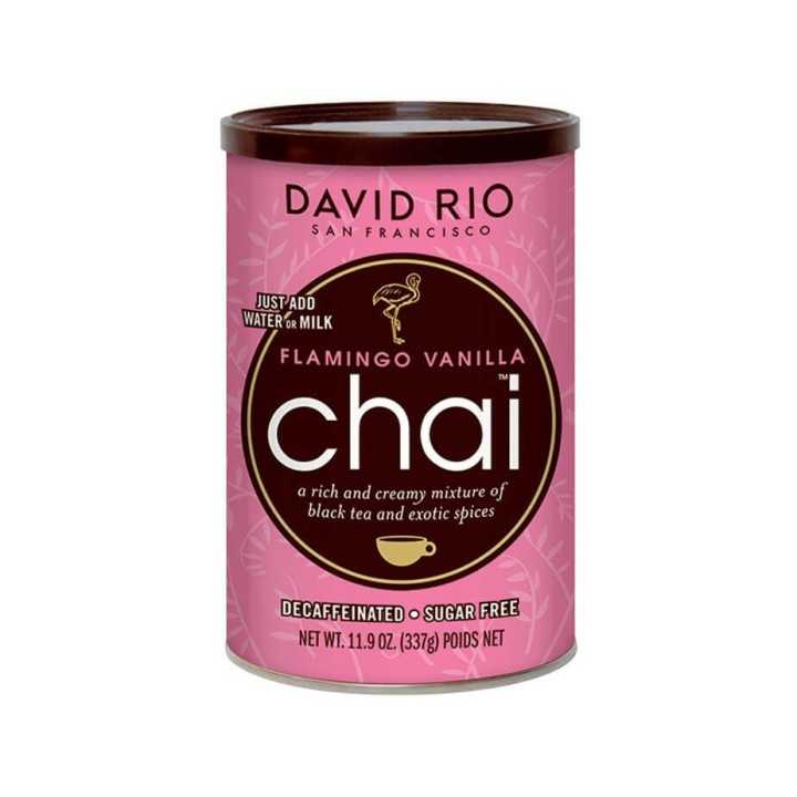 David Rio Chai Flamingo Vanilla Decaf & Sukkerfri 337g David Rio Chai Flamingo Vanilla Decaf & Sukkerfri 337g