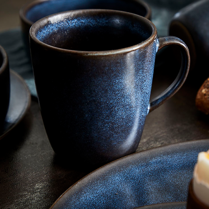 Aida RAW Krus m. Hank 0,35L 6 stk. Midnight Blue