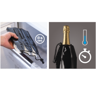 Vacu Vin Active Champagnekøler Sort/Guld