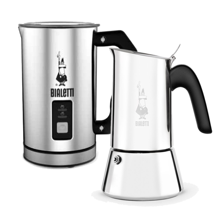 Bialetti Venus espressokande 4 kop Inkl. mælkeskummer Bialetti Venus espressokande 4 kop Inkl. mælkeskummer