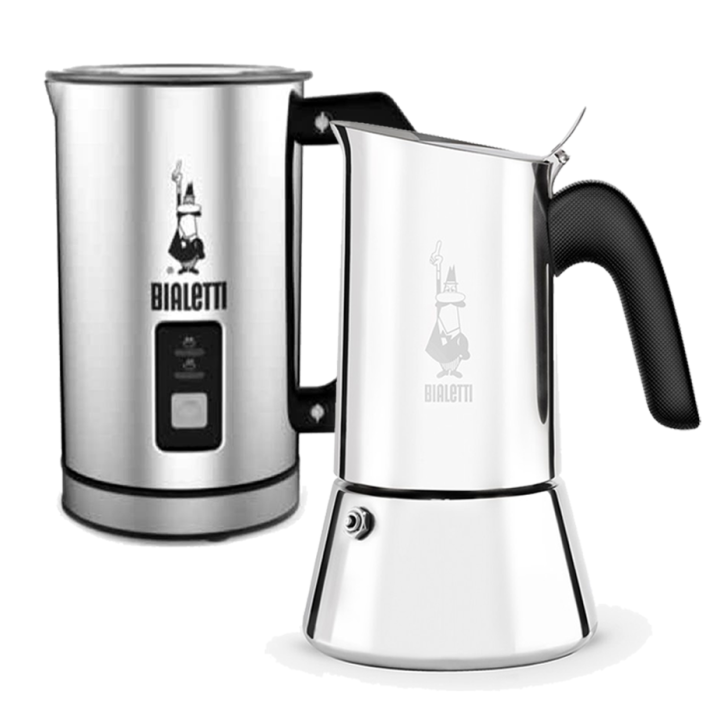 Bialetti Venus Espressokande 6 kop Inkl. Mælkeskummer Bialetti Venus Espressokande 6 kop Inkl. Mælkeskummer