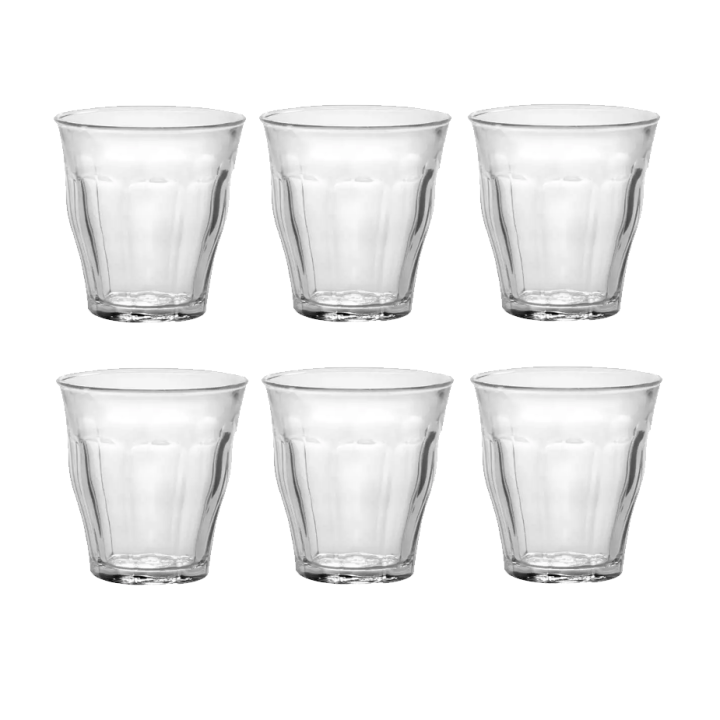 Duralex Picardie Caféglas 9 cl 6 stk Duralex Picardie Caféglas 9 cl 6 stk