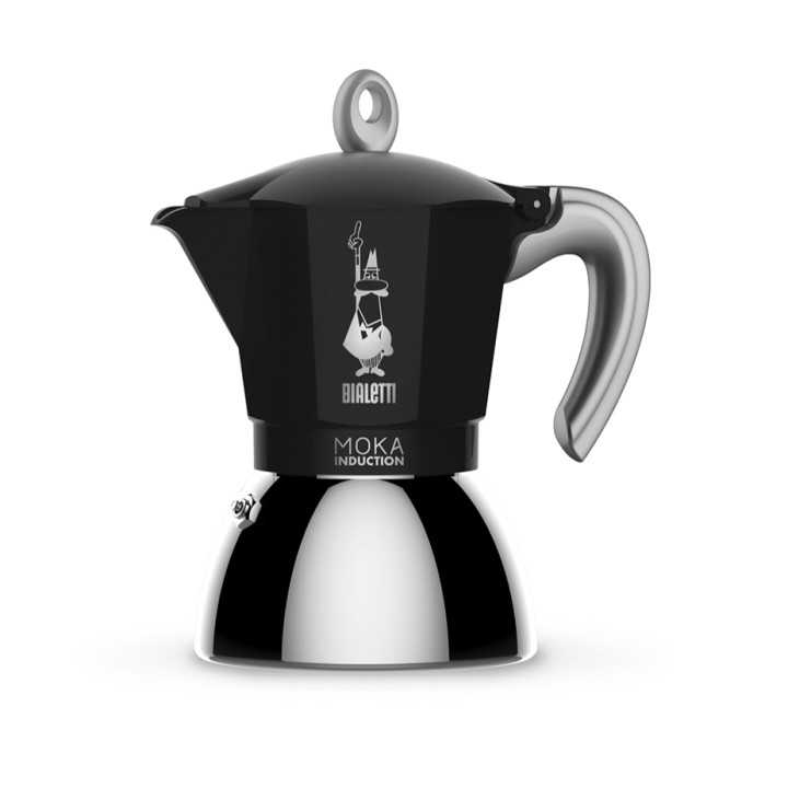 Bialetti Moka Induction 4 Kop. Espressokande Sort Bialetti Moka Induction 4 Kop. Espressokande Sort