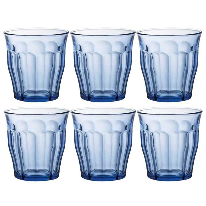 Duralex Picardie Caféglas 31cl Blå 6 stk Duralex Picardie Caféglas 31cl Blå 6 stk