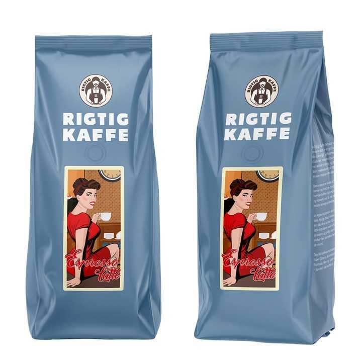 Rigtig Kaffe Espresso Latte 500g Rigtig Kaffe Espresso Latte 500g