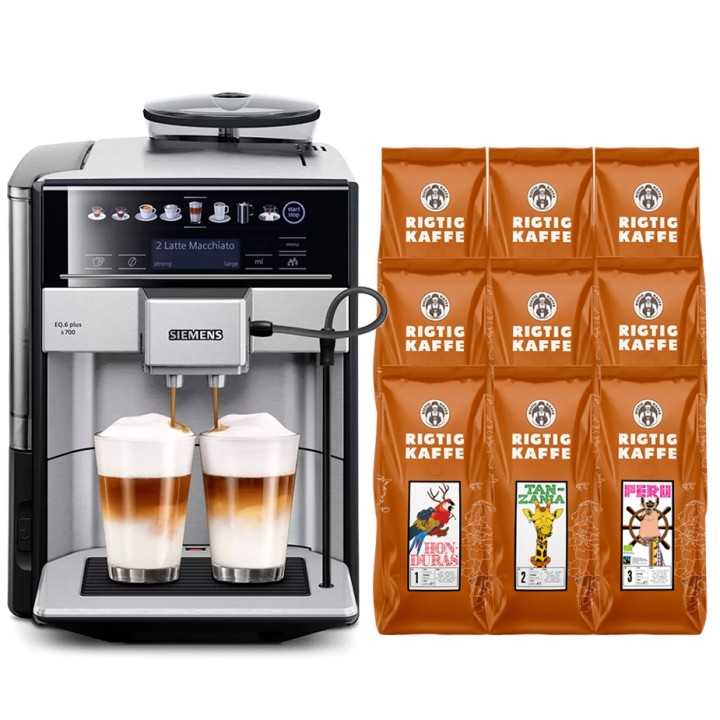 Siemens TE657313RW EQ6 s700 Inkl. 9x400g Verdenskaffe