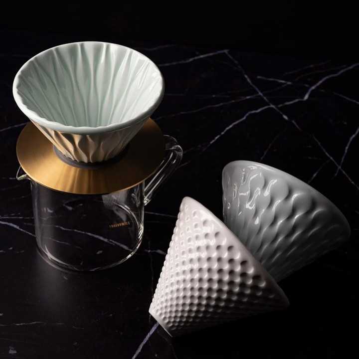 Loveramics Brewers Mellow Dripper Celadon Blå 2 Kop Inkl. Stand Metallic