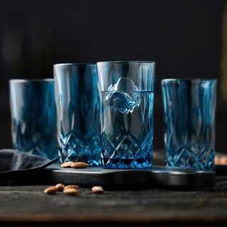 Lyngby Sorrento Highballglas 38 cl 4 Stk Blå