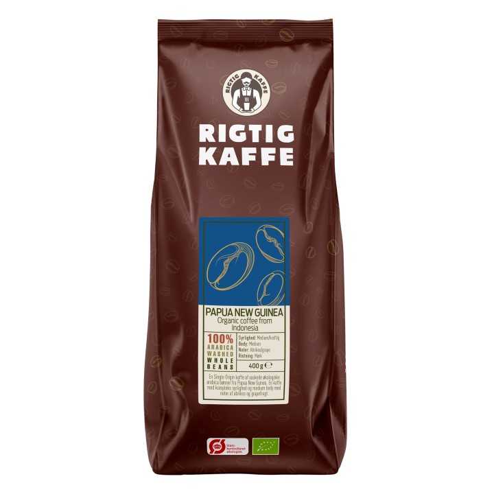 Rigtig Kaffe Organic Papua New Guinea 400g Hele kaffebønner Rigtig Kaffe Organic Papua New Guinea 400g Hele kaffebønner