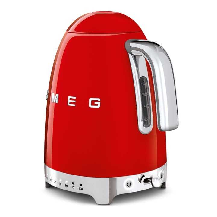 Smeg KLF04RDEU Elkedel m. Temperatur 1,7L Rød Smeg KLF04RDEU Elkedel m. Temperatur 1,7L Rød