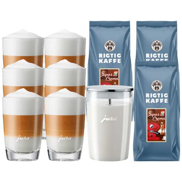 Jura Tilbehørspakke Inkl. 3kg Rigtig Kaffe Super Crema Jura Tilbehørspakke Inkl. 3kg Rigtig Kaffe Super Crema