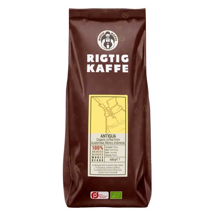 Rigtig Kaffe Organic Antigua 7x400g Hele kaffebønner Rigtig Kaffe Organic Antigua 7x400g Hele kaffebønner