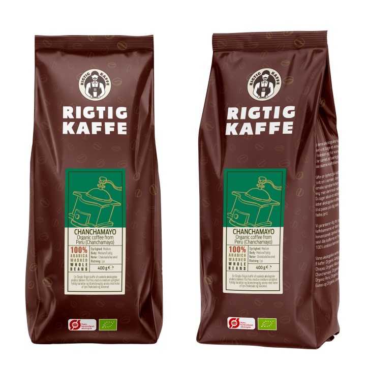 Rigtig Kaffe Organic Chanchamayo 7x400g Hele kaffebønner Rigtig Kaffe Organic Chanchamayo 7x400g Hele kaffebønner