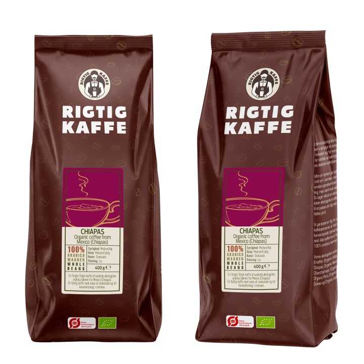 Rigtig Kaffe Organic Chiapas 7x400g Hele kaffebønner Rigtig Kaffe Organic Chiapas 7x400g Hele kaffebønner