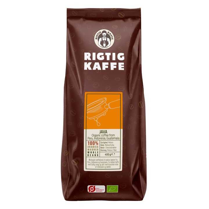Rigtig Kaffe Organic Java 7x400g Hele kaffebønner Rigtig Kaffe Organic Java 7x400g Hele kaffebønner